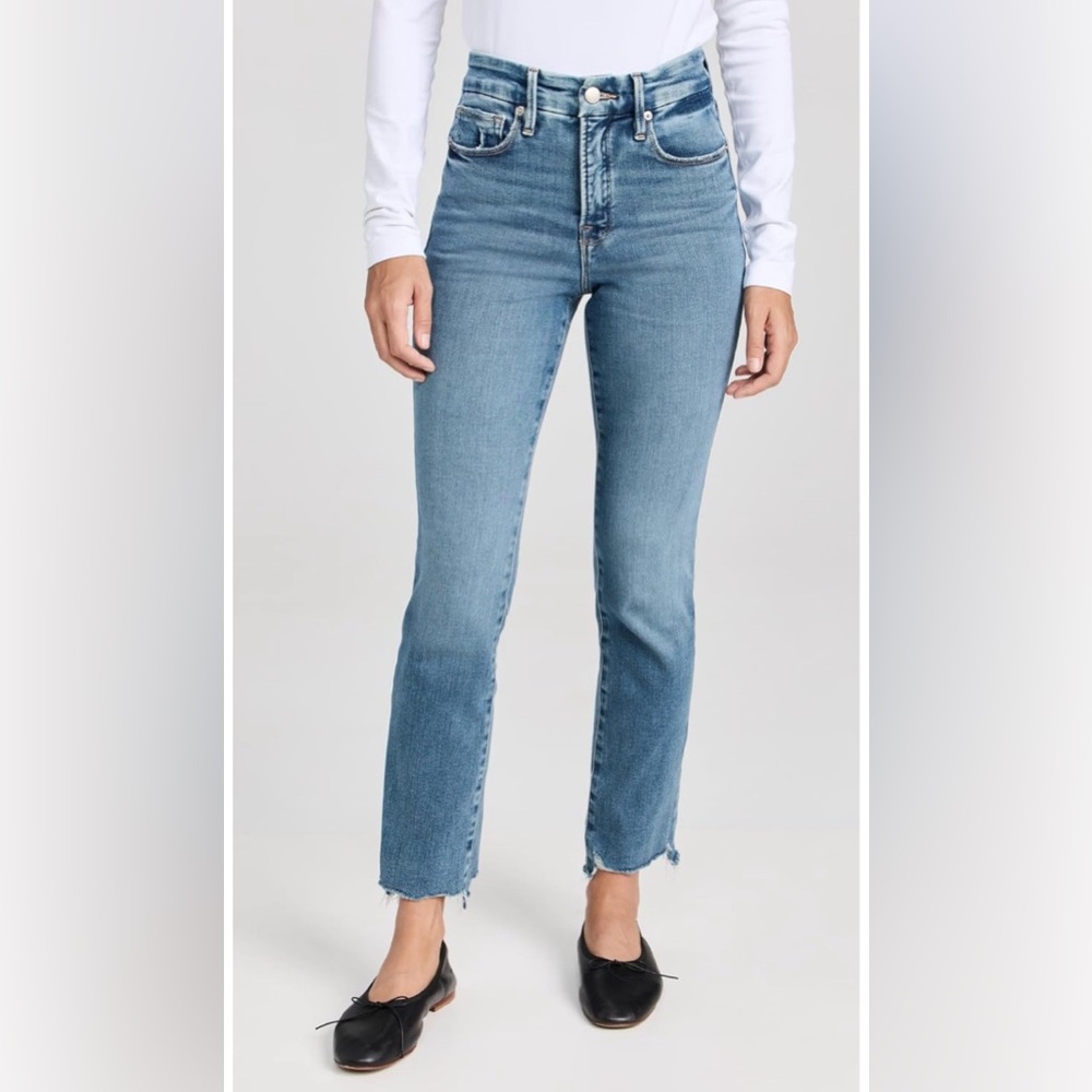 Excellent Good American jeans- good boy crop size 0/25